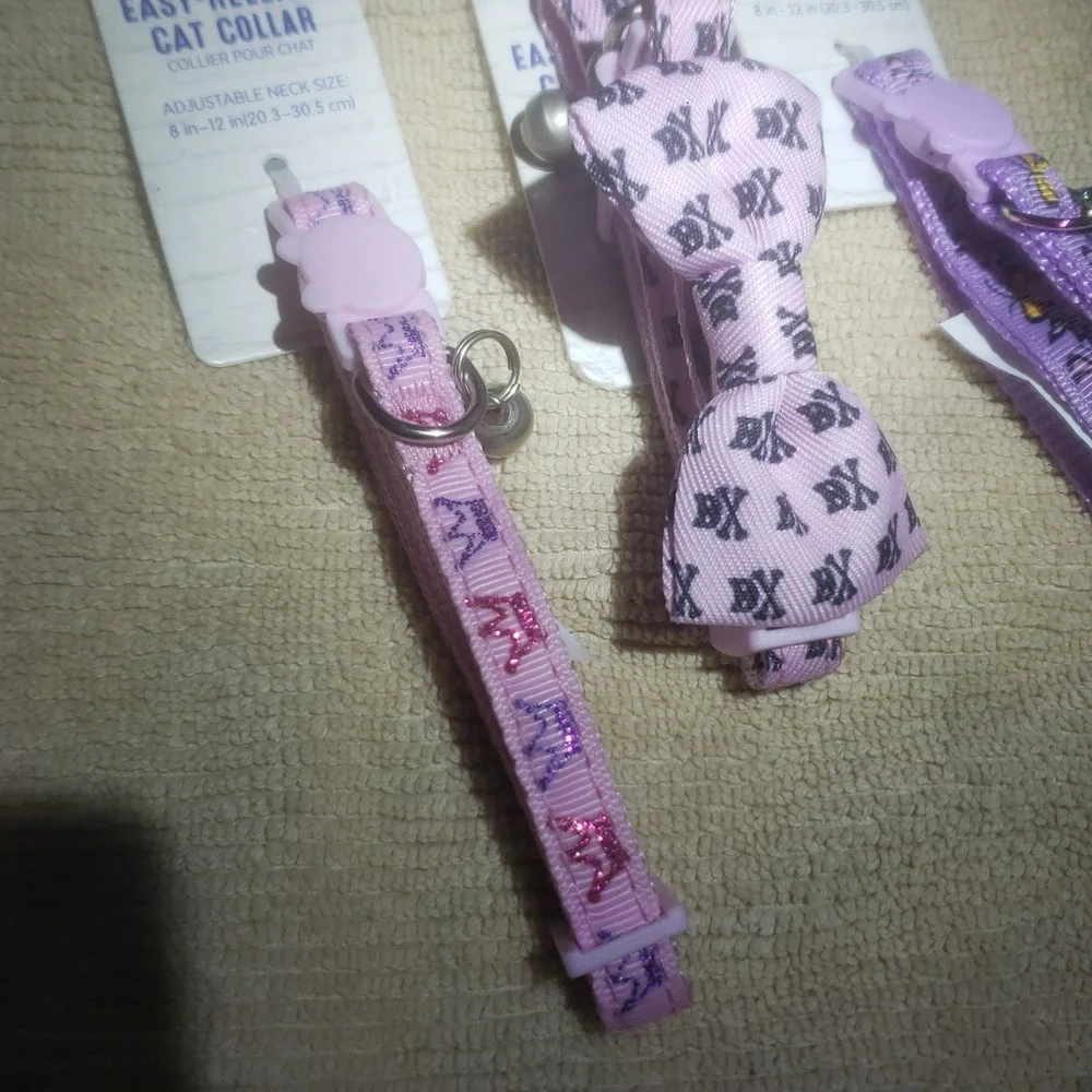 Purple Cat Collar Set for Kids